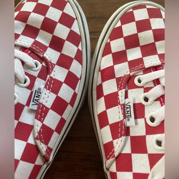 Vans Platform Red Checkered Sneaker Shoes Women’s 6/Men’s 4.5 - Picture 8 of 11